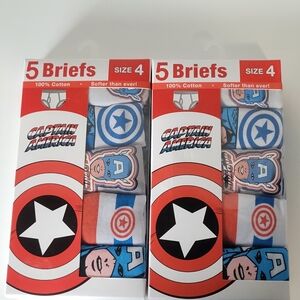 Marvel Captain America Little Boys Briefs - Size 4